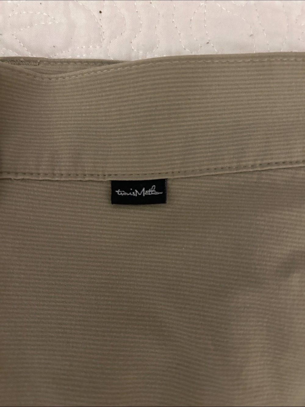 Travis Mathew Men's Olive Tan Flat Front Golf Shorts - Picture 3 of 5